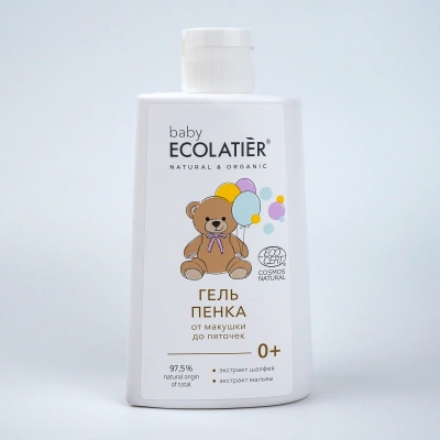 Гель-пенка ECOLATIER® BABY "От макушки до пяточек" 0+, 250 мл