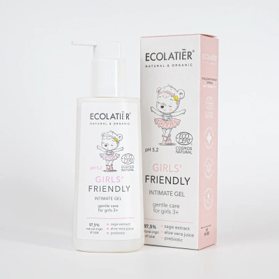 Детский гель для интимной гигиены ECOLATIER® BABY "Girls' Friendly" 3+, 150 мл