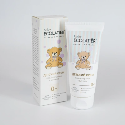 Детский крем ECOLATIER® BABY "Под подгузник" с цинком 0+, 100 мл 