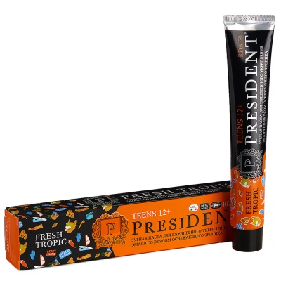 Зубная паста PRESIDENT "Fresh tropic" 12+, 70г