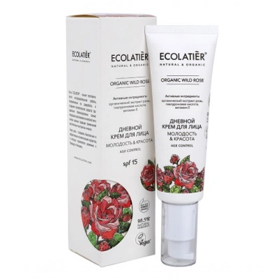 Крем для лица дневной ECOLATIER® WILD ROSE "Молодость & Красота", 50мл