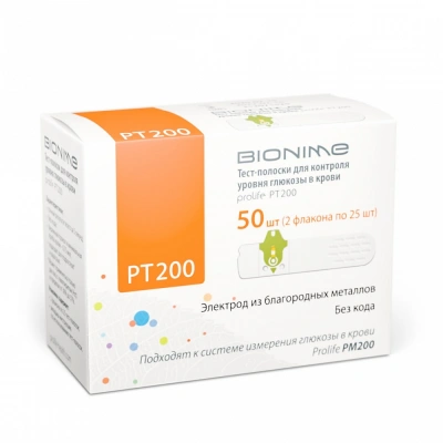 Тест-полоски для глюкометра Bionime Prolife PT200 (50шт)